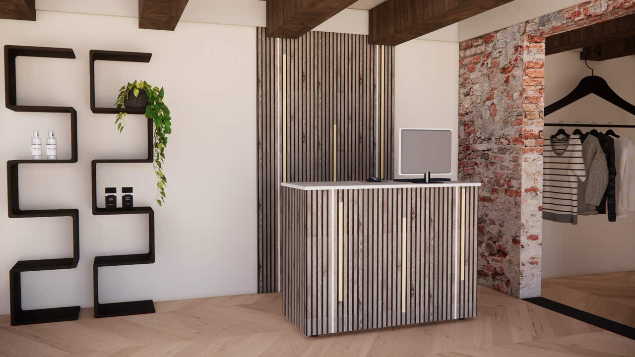 A custom design of a counter that fits perfectly in the atmosphere of the store. Providing a more efficient workspace for staff and a more attractive presentation point for customers.